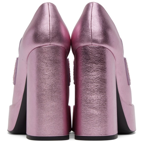 BRAND NEW Authentic!! Versace Pink '95 Medusa Platform Pumps - Picture 10 of 11